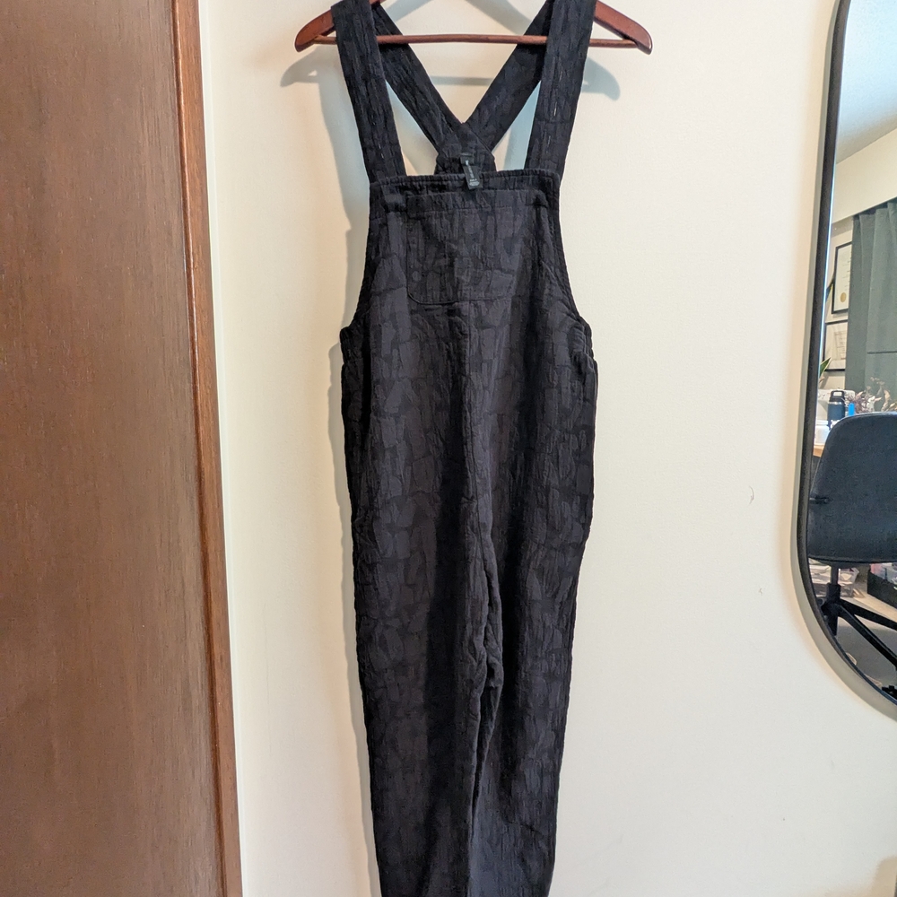 Smash + Tess Black Textured Overalls